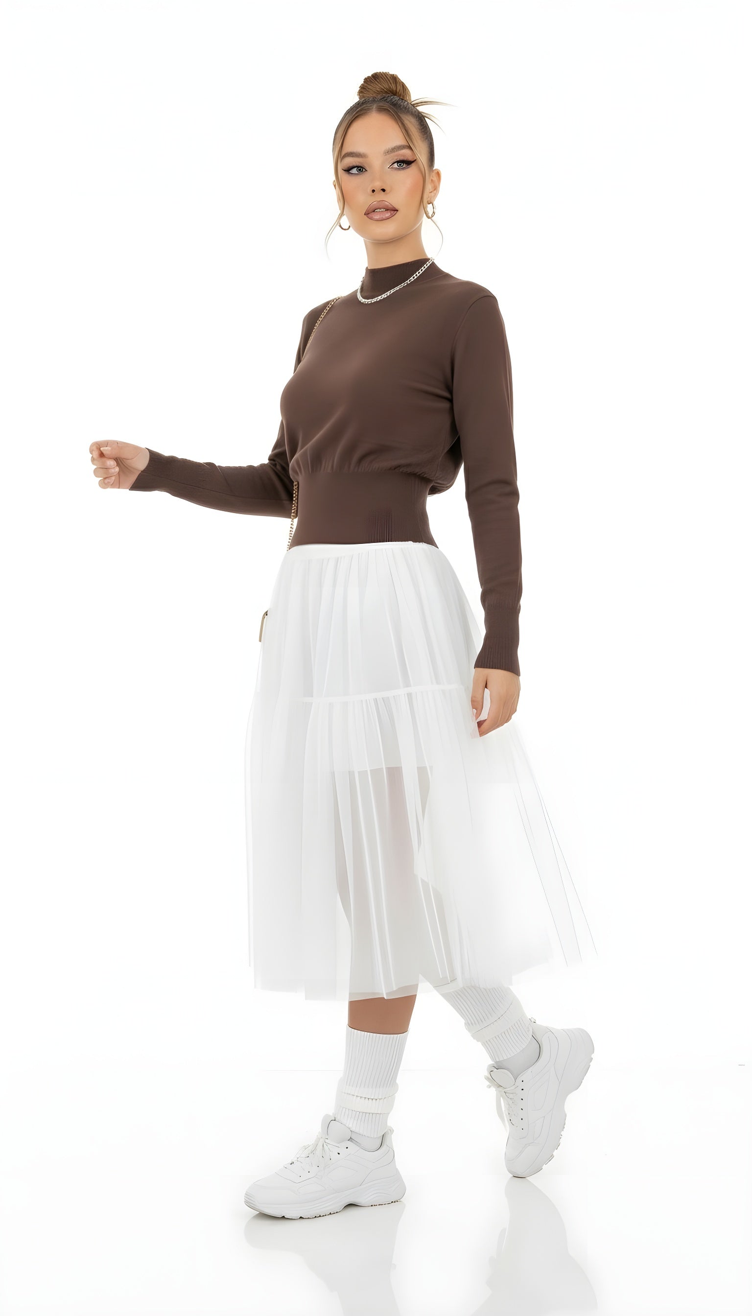 Slim Fit Semi-Turtleneck Sweater