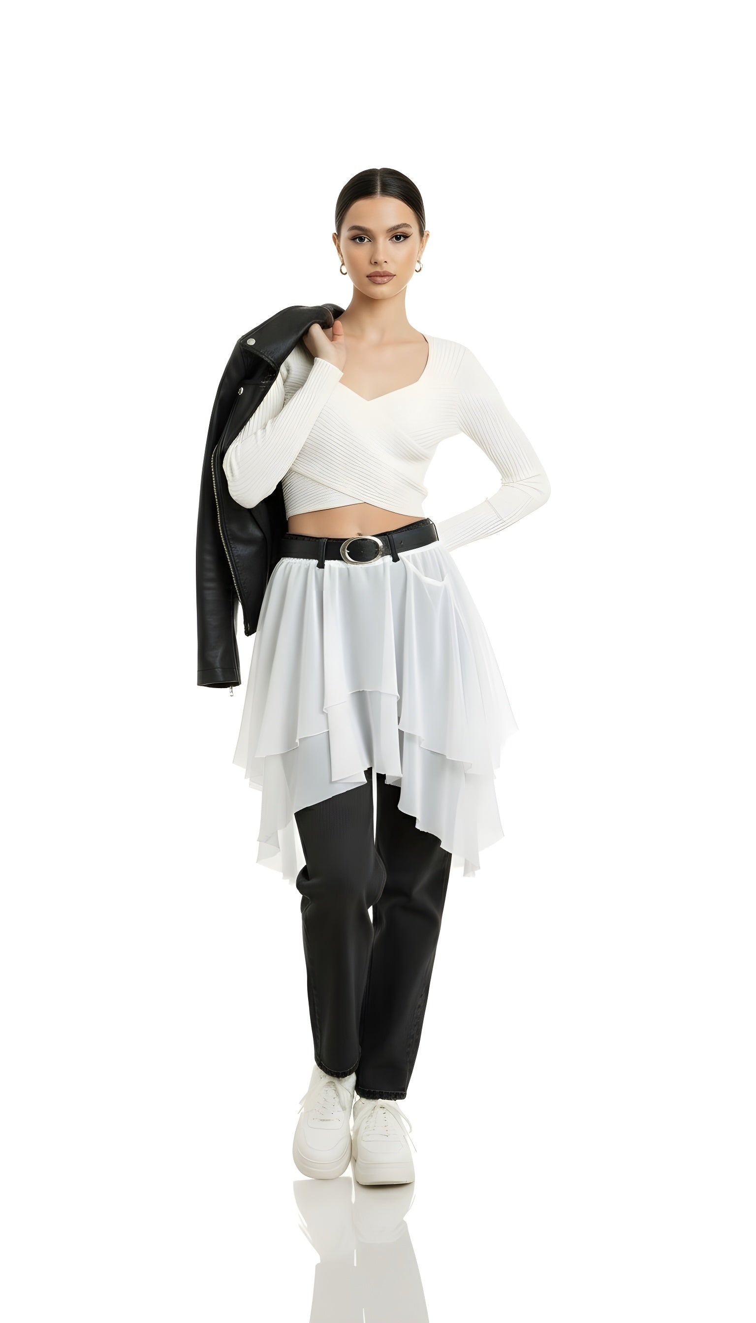 Autumn Slim Knit Crop Top