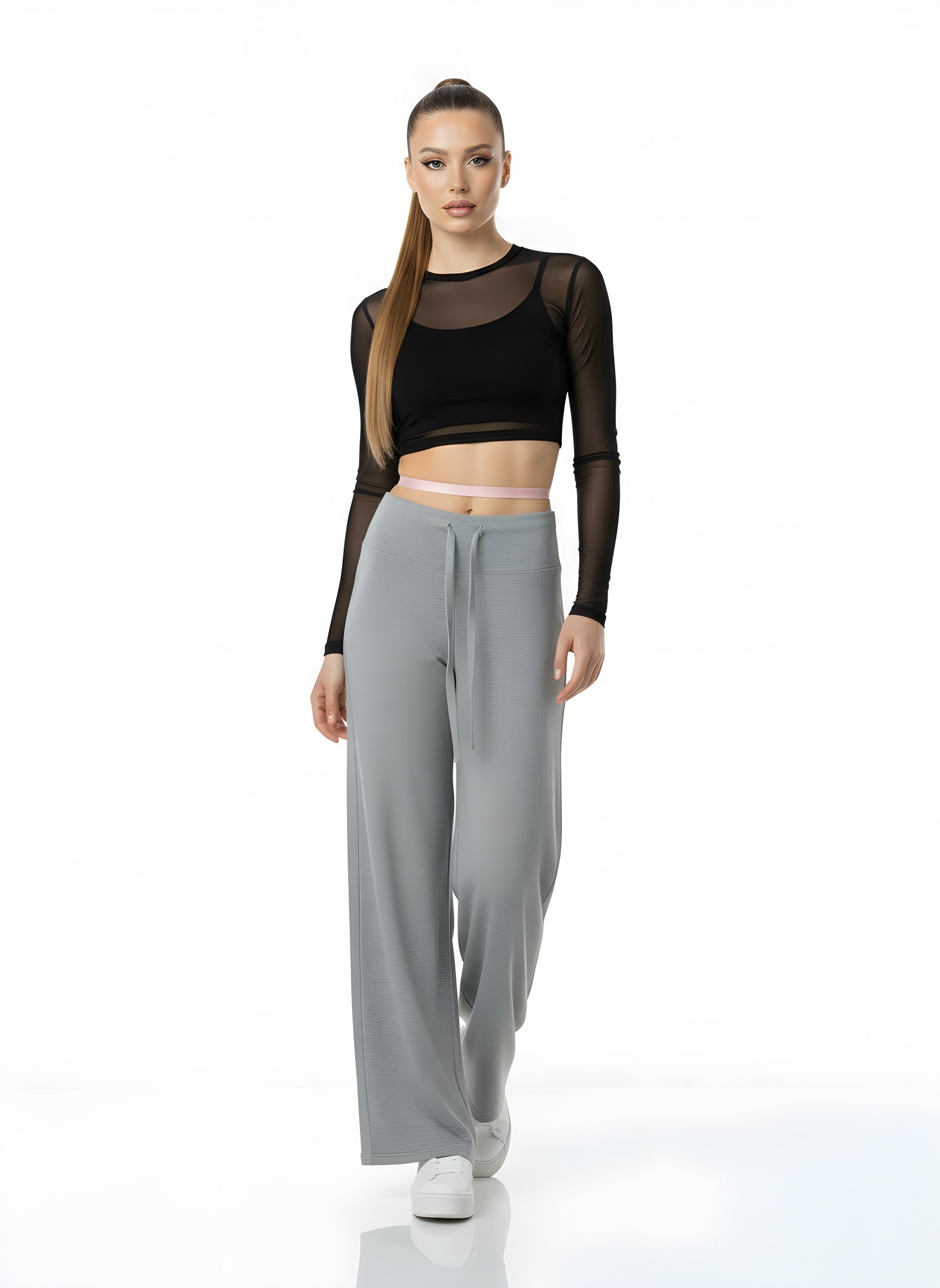 Basic High Waist Wide Leg Pants