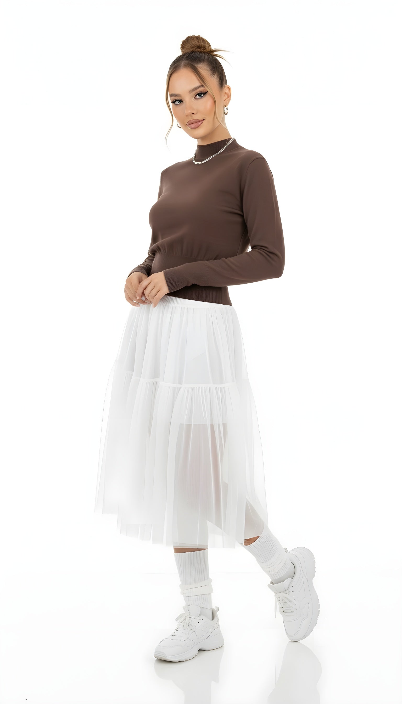 Slim Fit Semi-Turtleneck Sweater