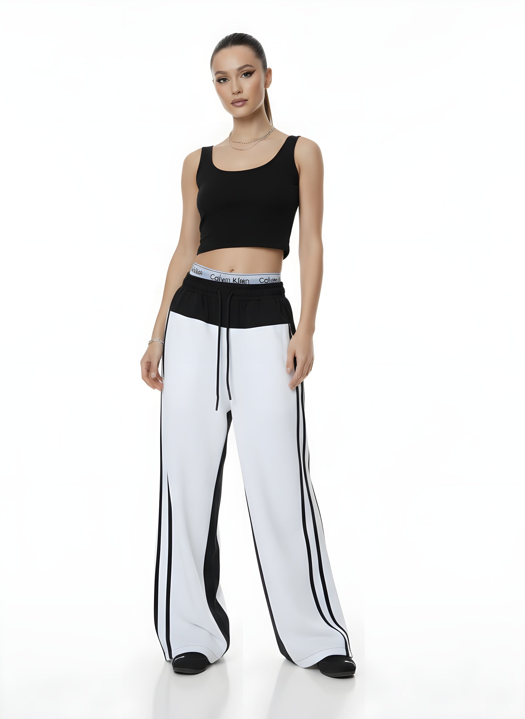 Loose Striped Sweatpants