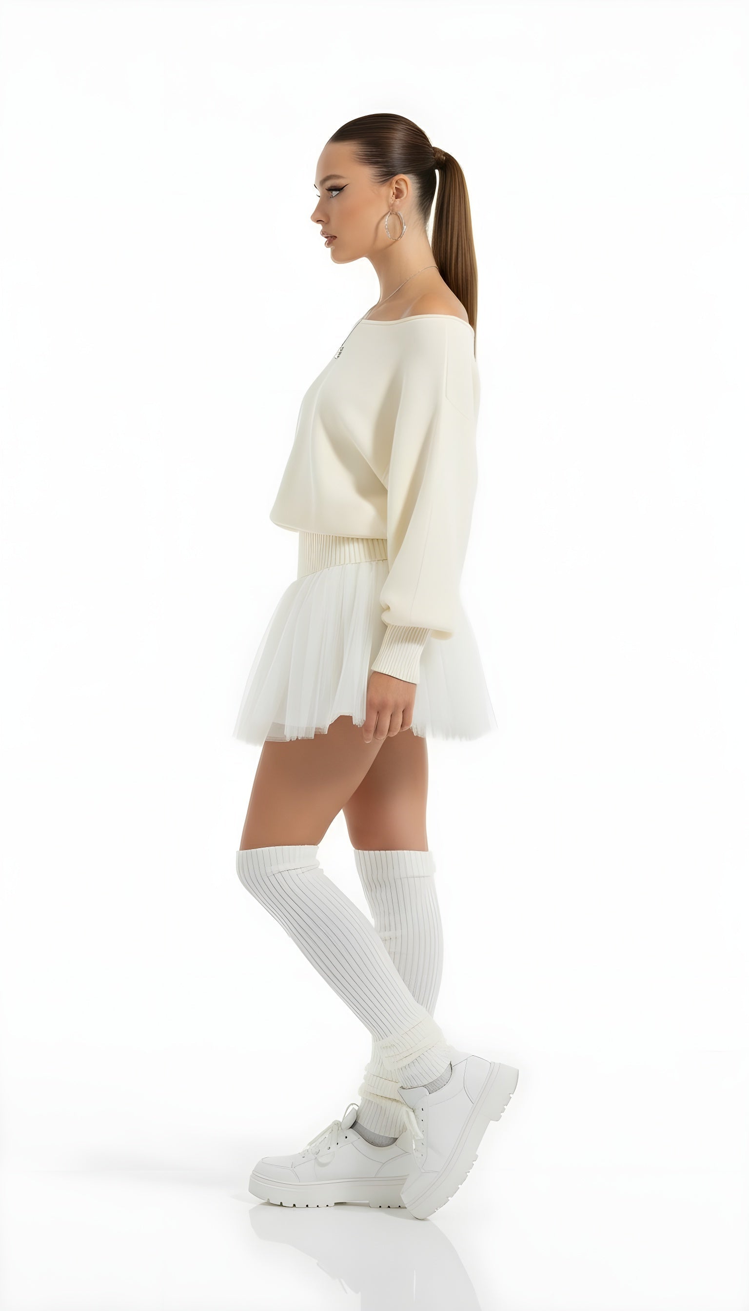 Cozy One-Shoulder Knit Sweater