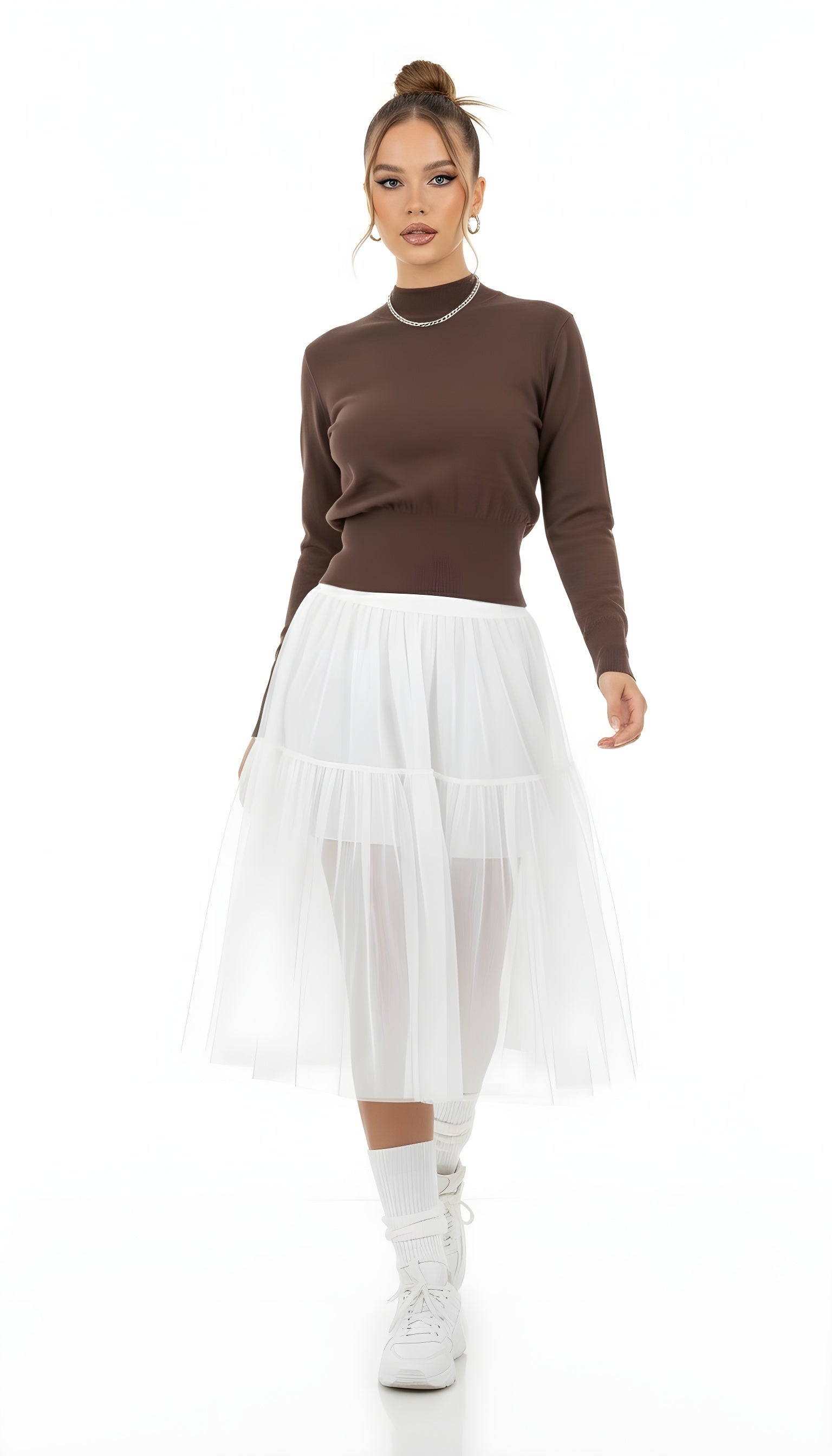 Slim Fit Semi-Turtleneck Sweater