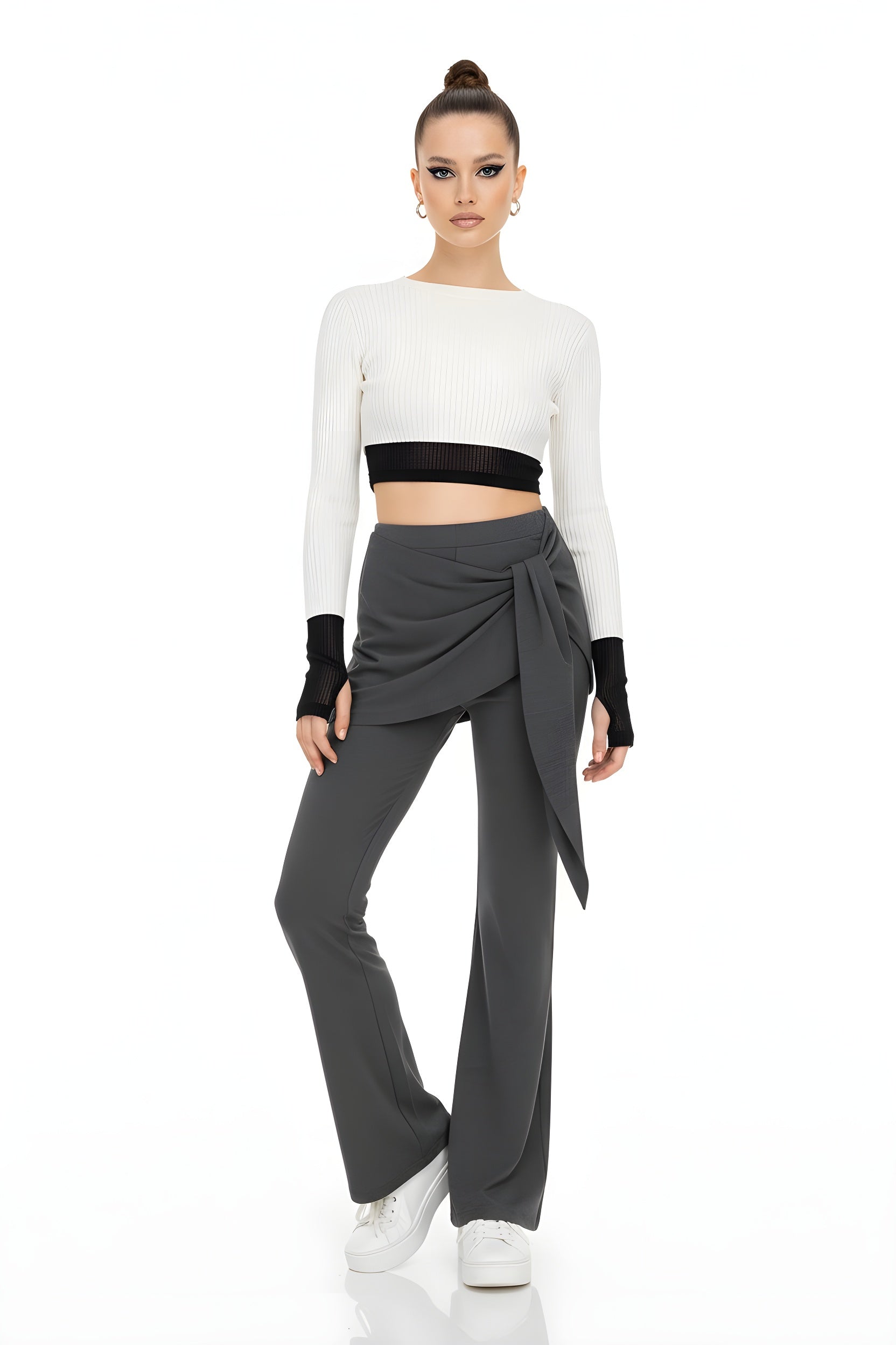 Balletcore High-Waist Bootcut Pants