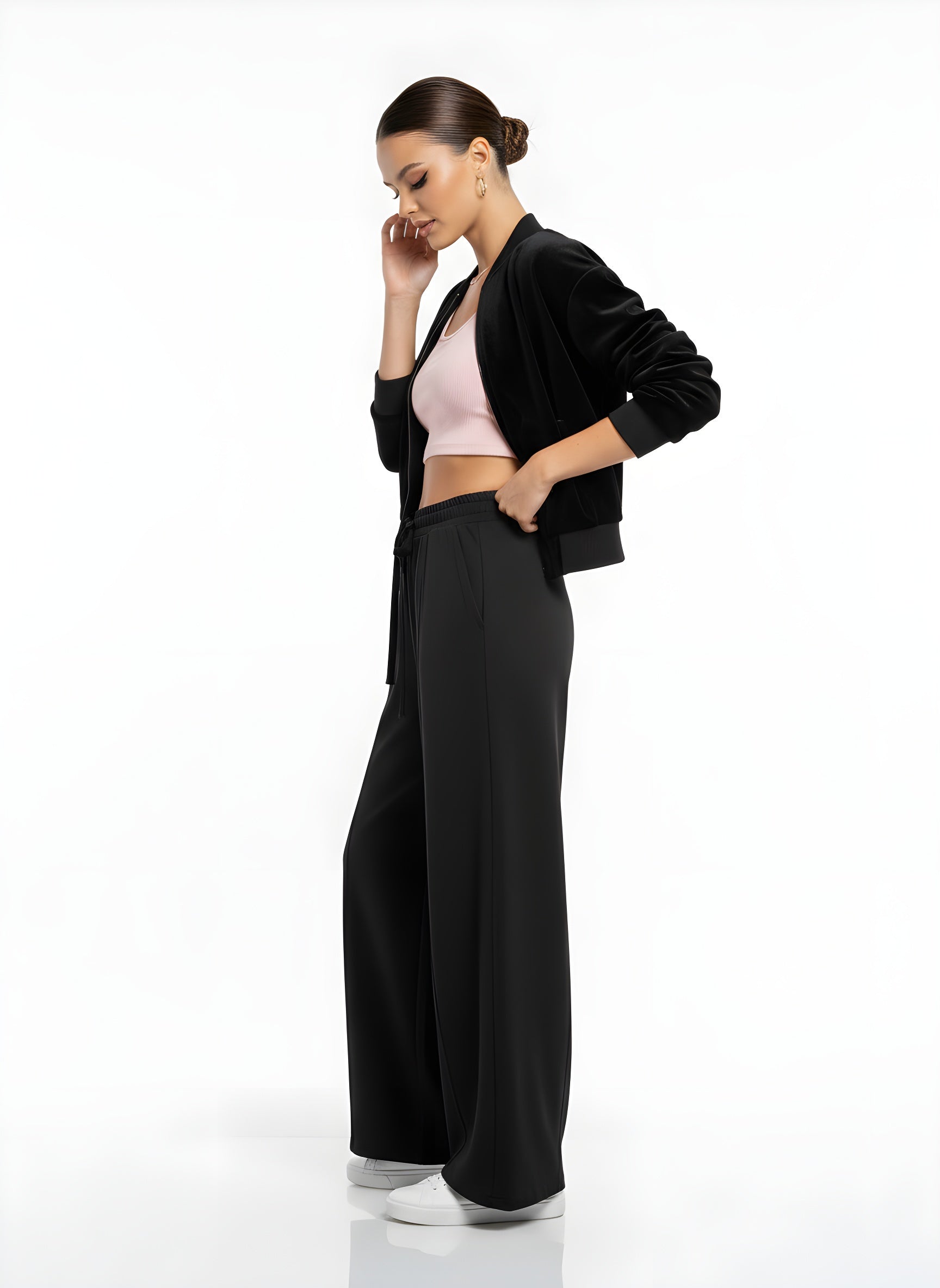 Sicily High Waist Drawstring Wide-Leg Pants
