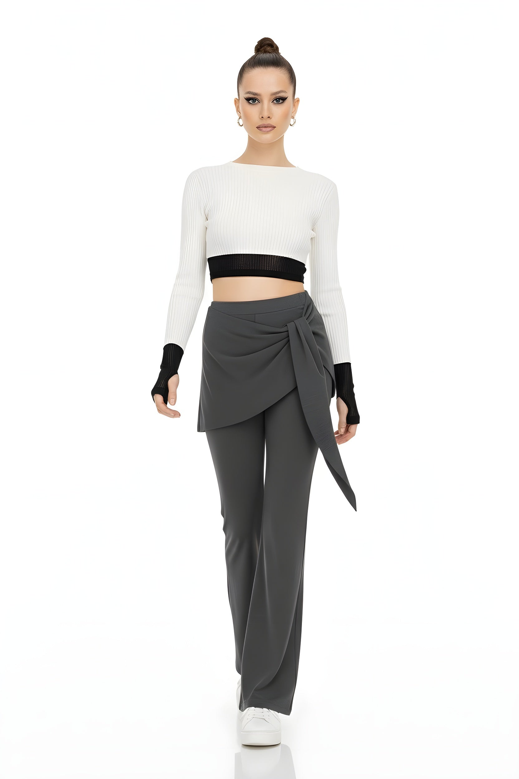 Balletcore High-Waist Bootcut Pants