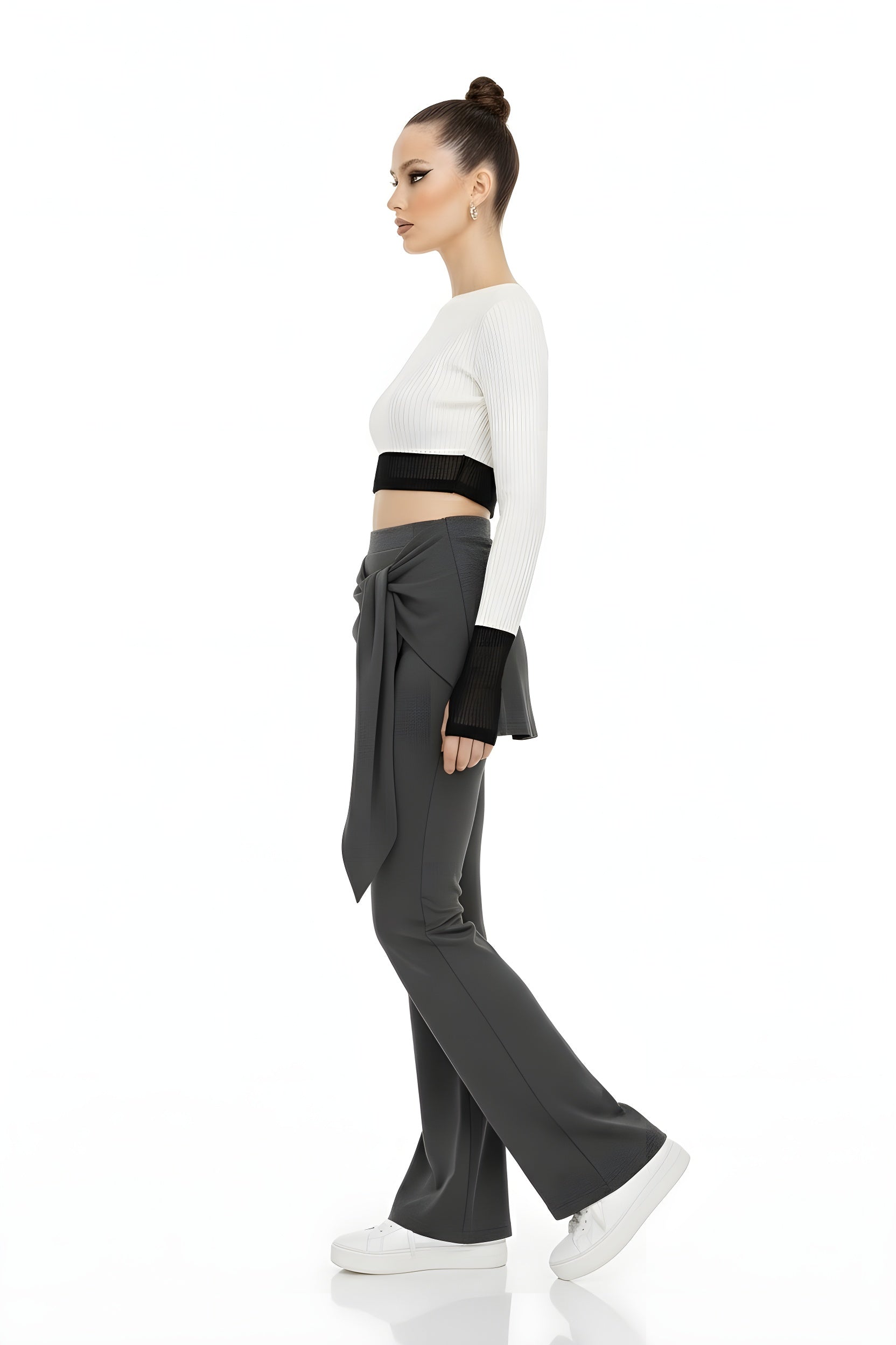 Balletcore High-Waist Bootcut Pants