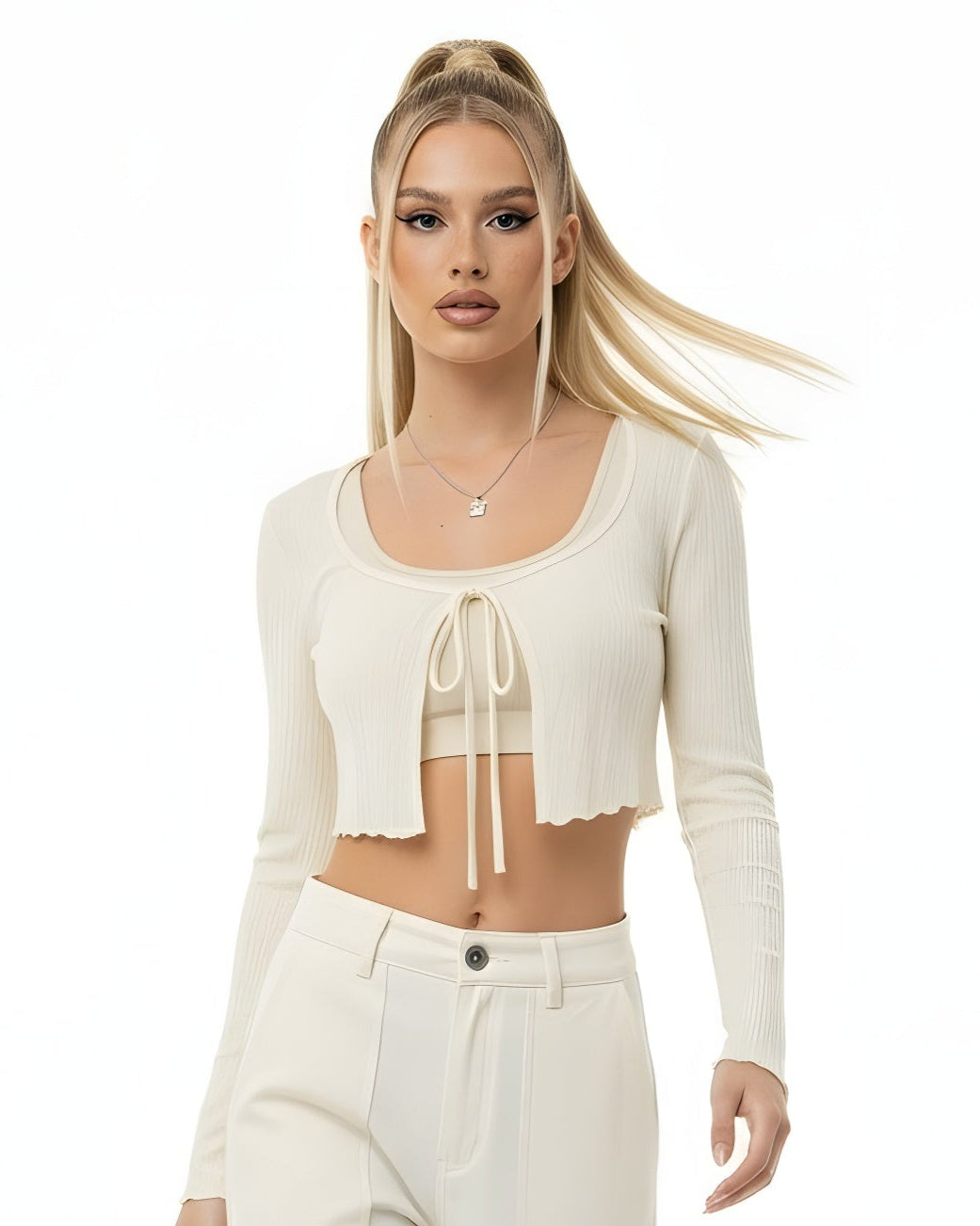 Romantic Thin Knit Crop Cardigan
