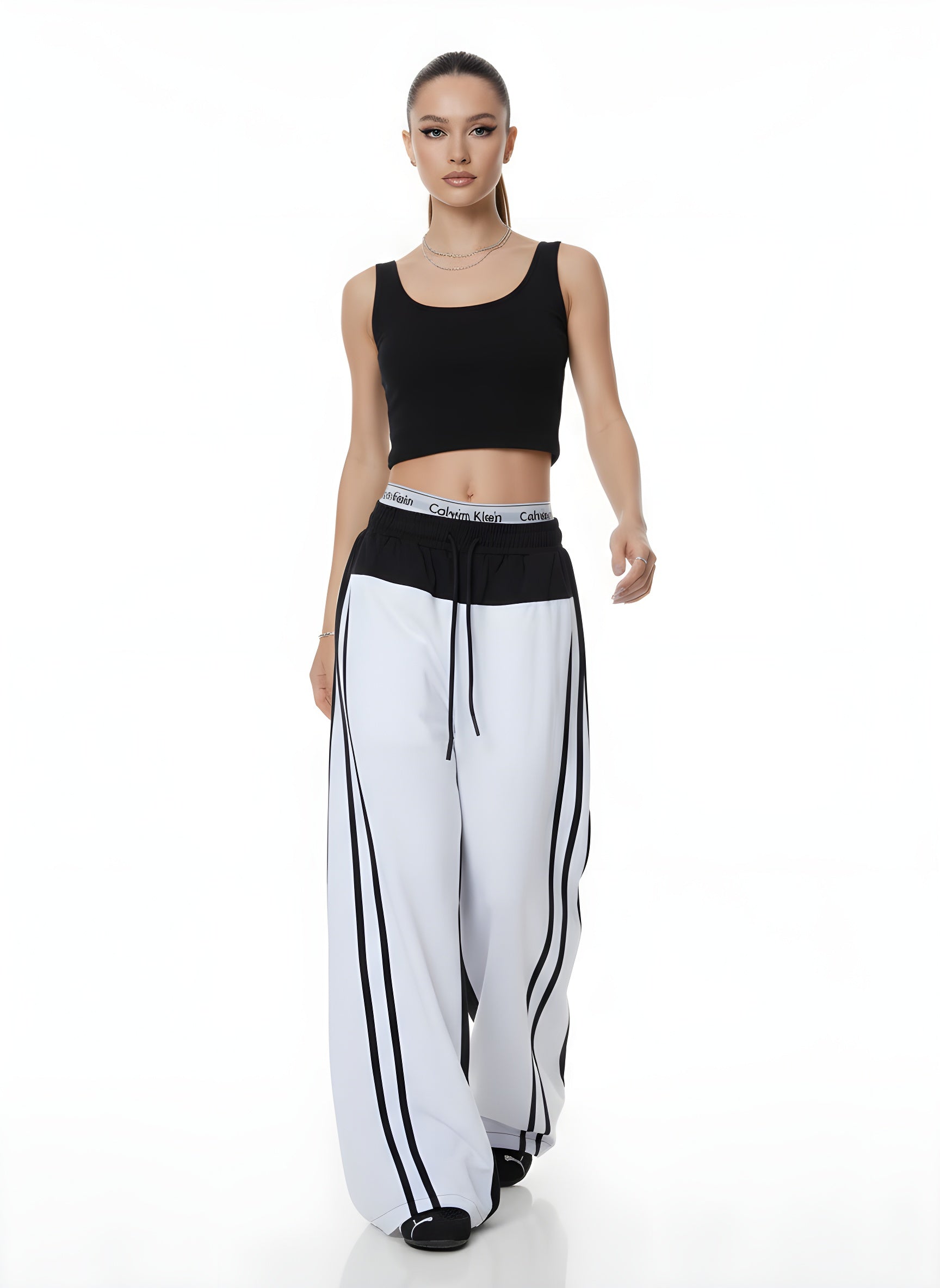 Loose Striped Sweatpants