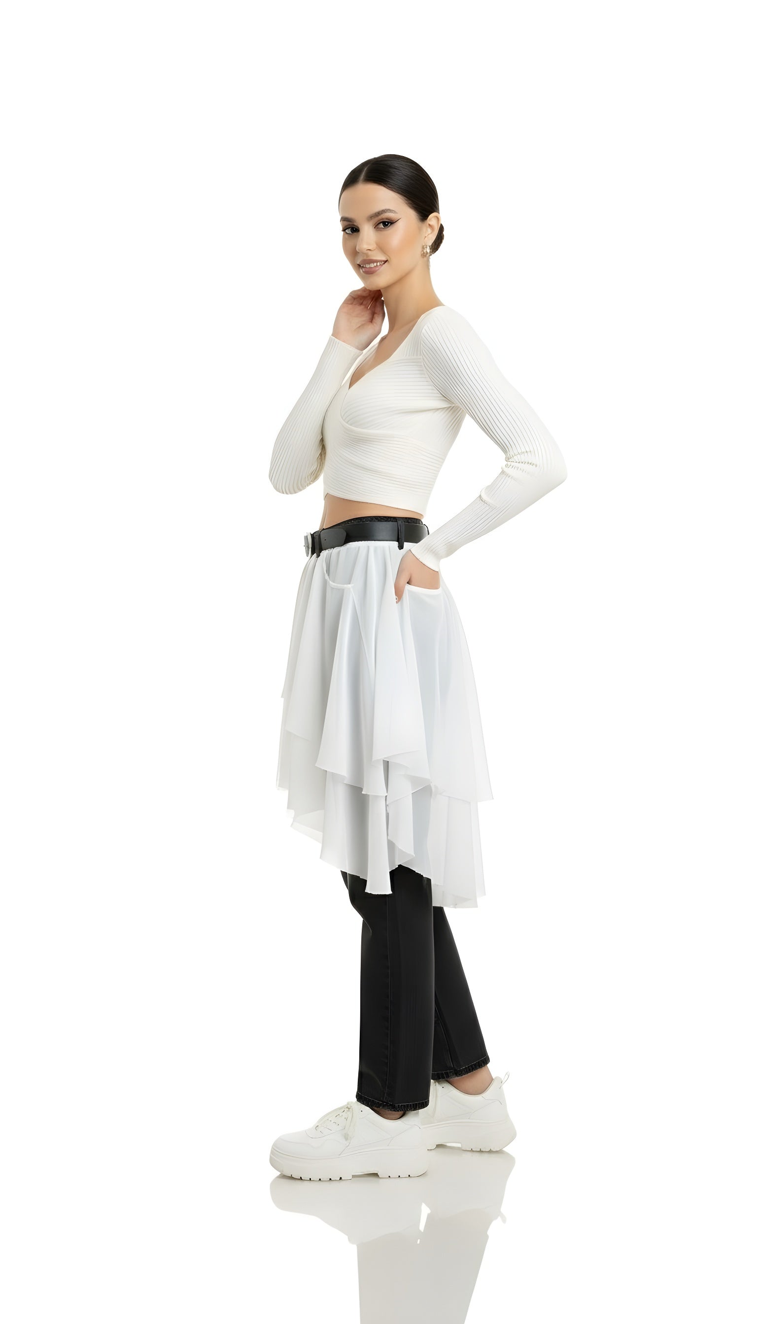 Autumn Slim Knit Crop Top