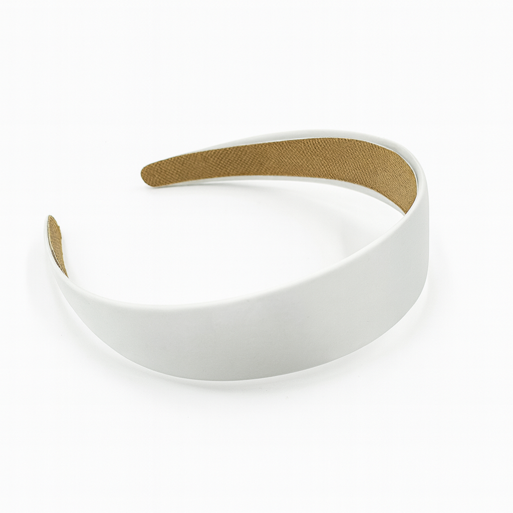 White Satin Retro Headband