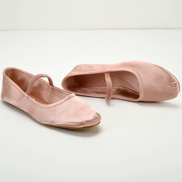 Satin Ballet Flat Mary Jane Shoes