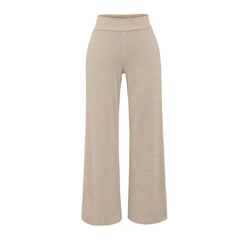 Striped High Waist Straight Pants