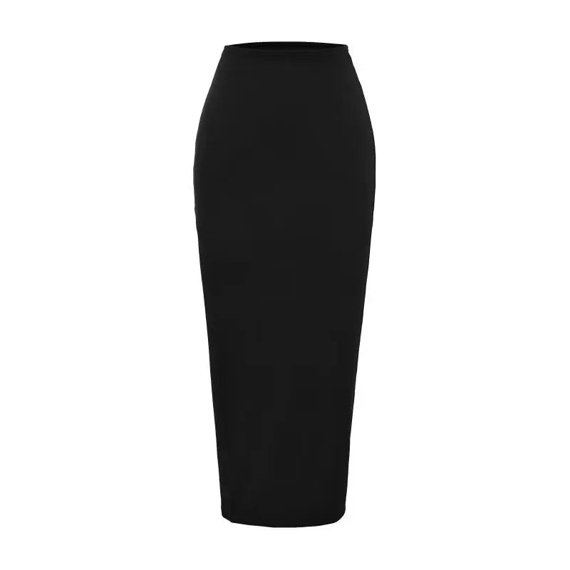 Sicily Slim Satin Midi Skirt