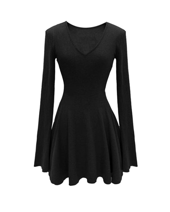 Slim Fit Ribbed Knit Dress