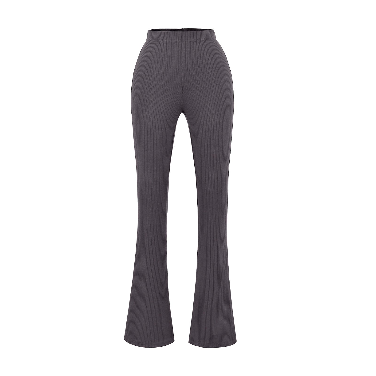 Ribbed Flared Workout Pants