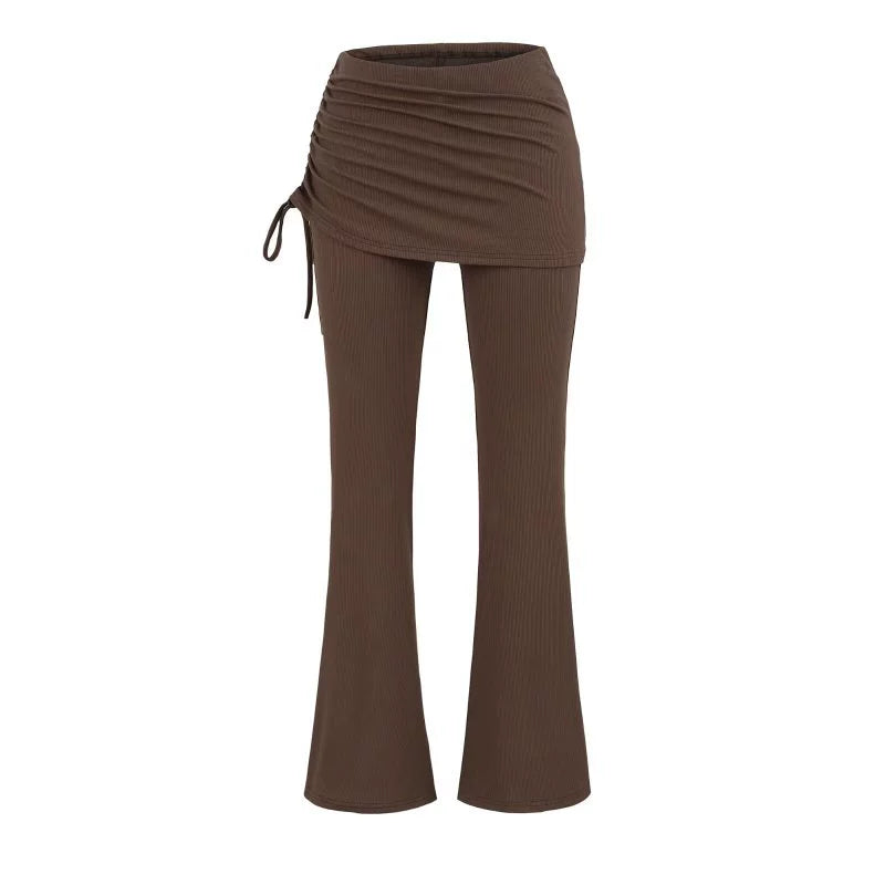 Sicily Ribbed Low Waist Flare Pants