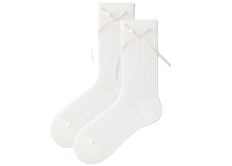 Balletcore Bow Cotton Socks