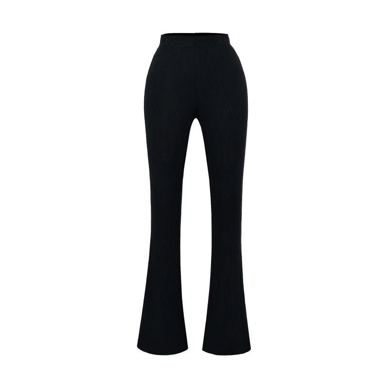 Ribbed Flared Workout Pants