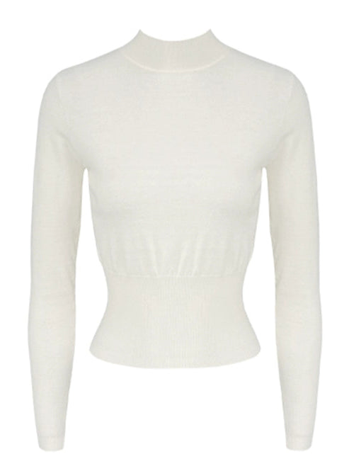 Slim Fit Semi-Turtleneck Sweater