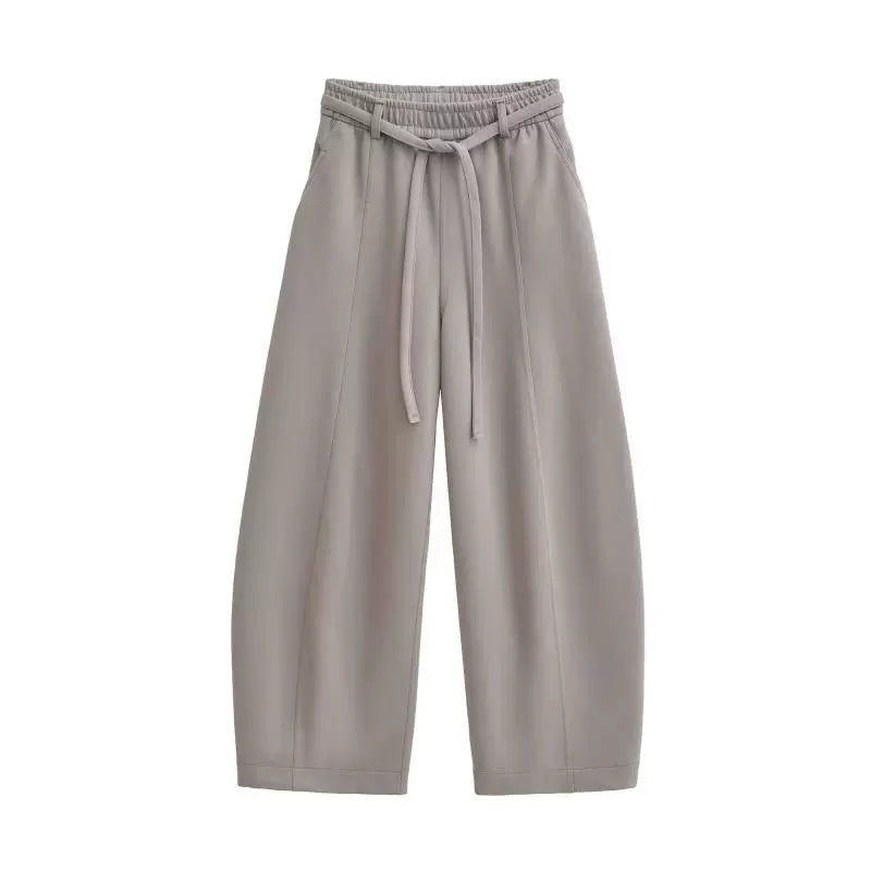 Sicily High Waist Drawstring Wide-Leg Pants