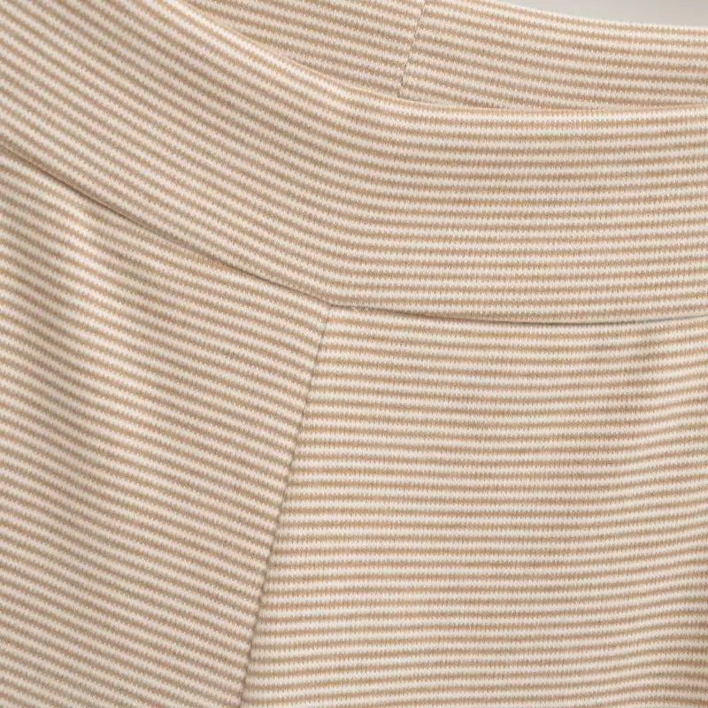 Striped High Waist Straight Pants