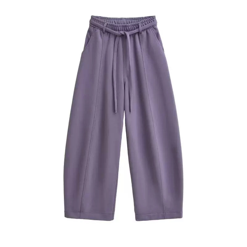 Sicily High Waist Drawstring Wide-Leg Pants