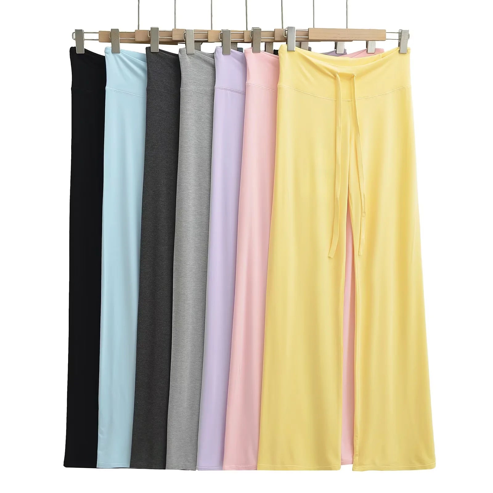 Basic High Waist Wide Leg Pants