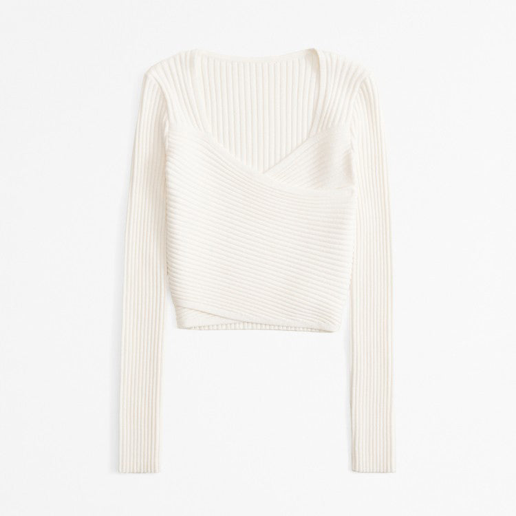 Autumn Slim Knit Crop Top