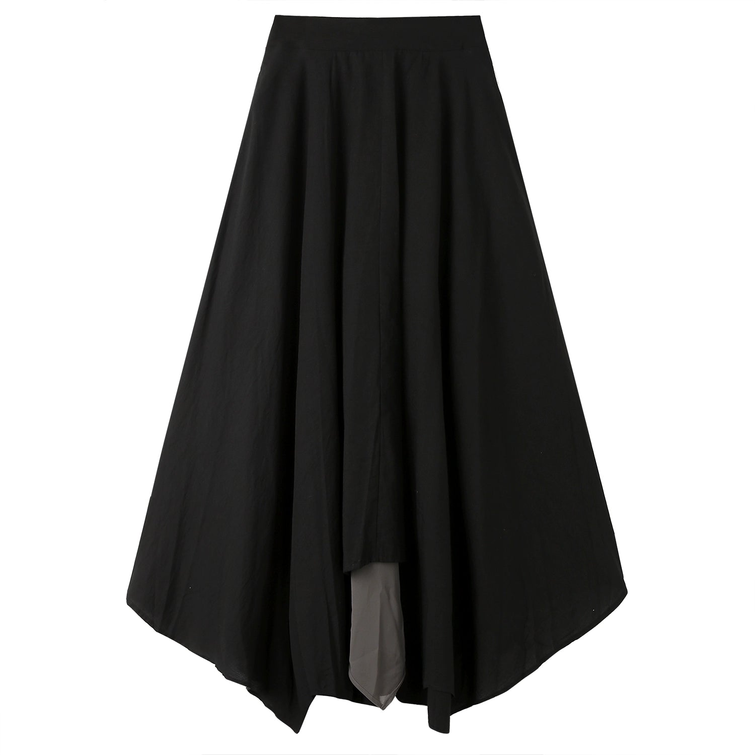 Irregular High Waist A-line Midi Skirt