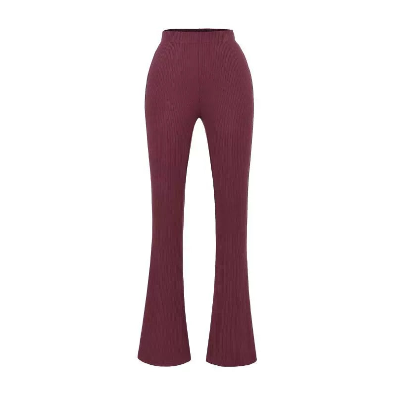 Ribbed Flared Workout Pants