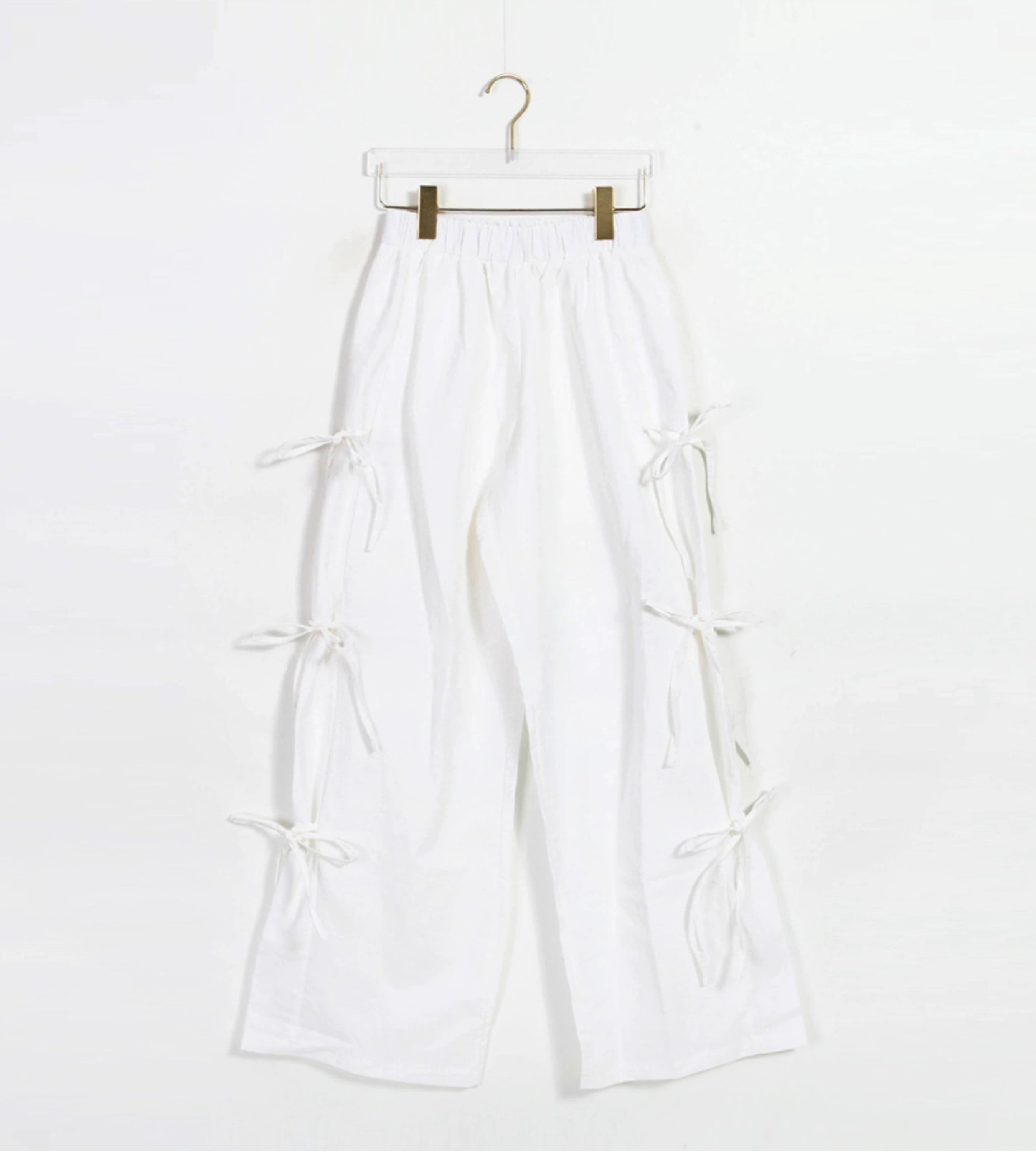 Side Tie Wide Leg Pants