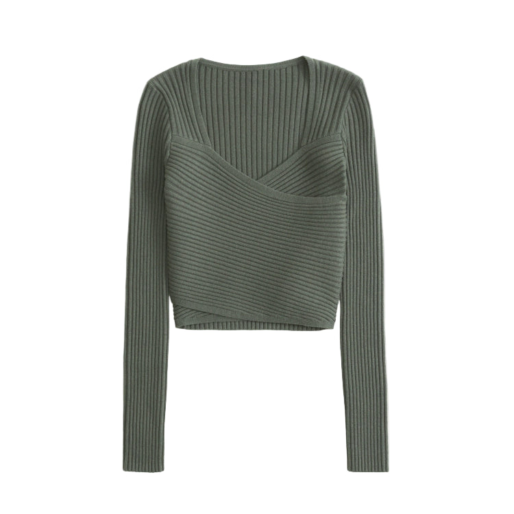 Autumn Slim Knit Crop Top