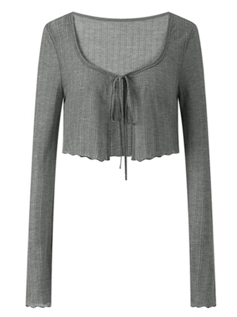 Romantic Thin Knit Crop Cardigan