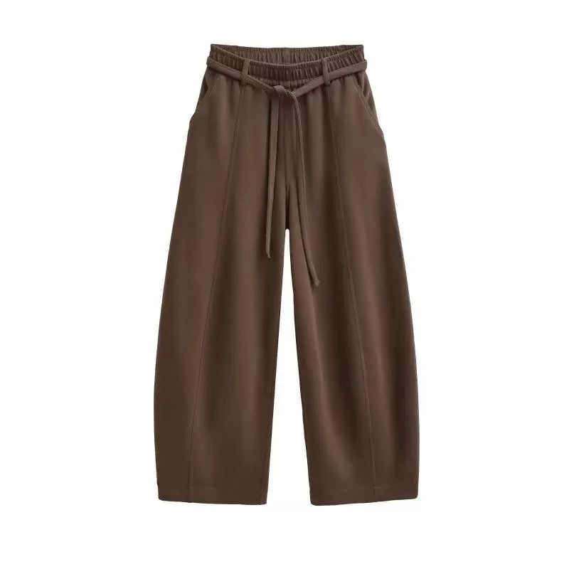 Sicily High Waist Drawstring Wide-Leg Pants