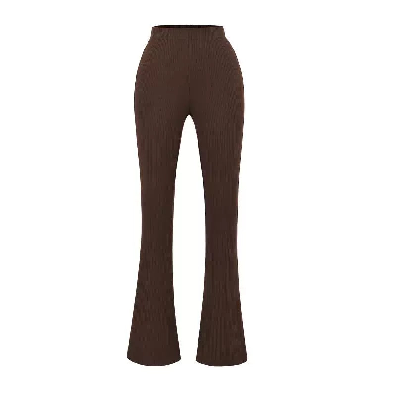 Ribbed Flared Workout Pants