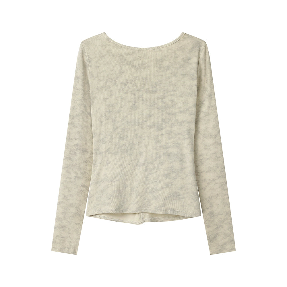 Sweet & Spicy Ruched Knit Slim Long Sleeve