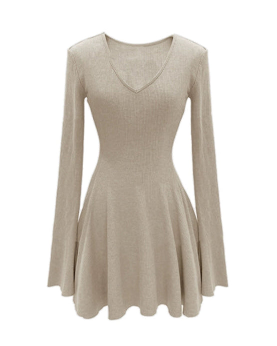 Slim Fit Ribbed Knit Dress