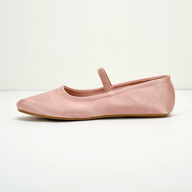 Satin Ballet Flat Mary Jane Shoes