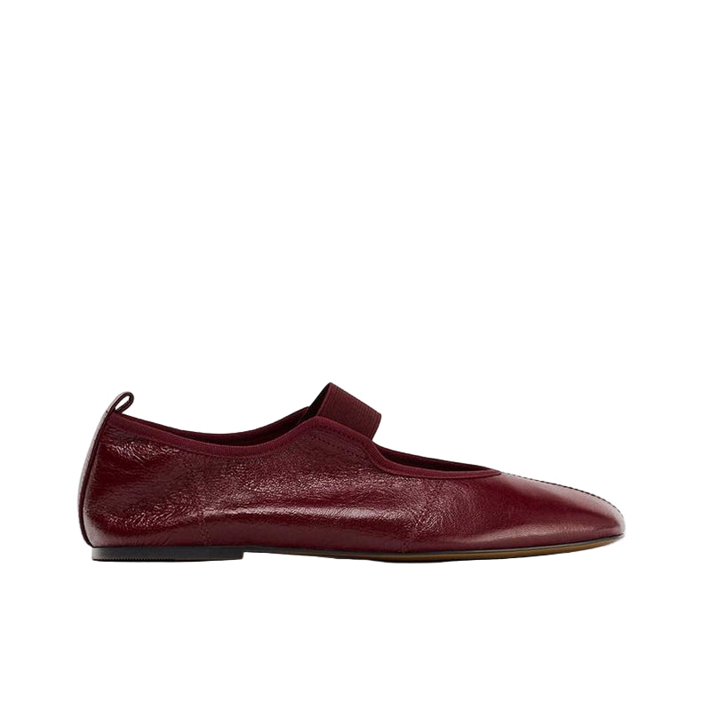 Leather Ballet Flats Mary Jane Shoes