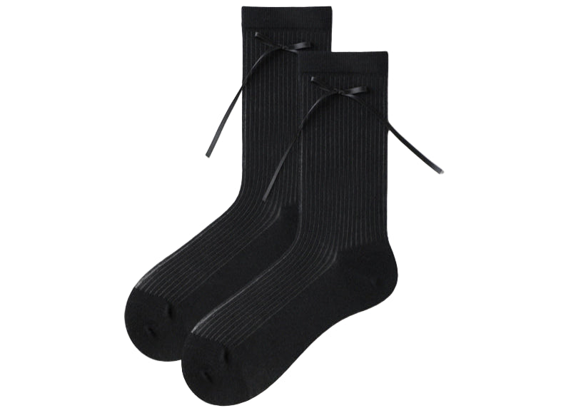 Balletcore Bow Cotton Socks