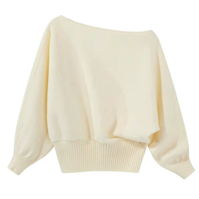 Cozy One-Shoulder Knit Sweater