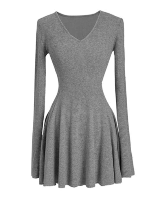 Slim Fit Ribbed Knit Dress