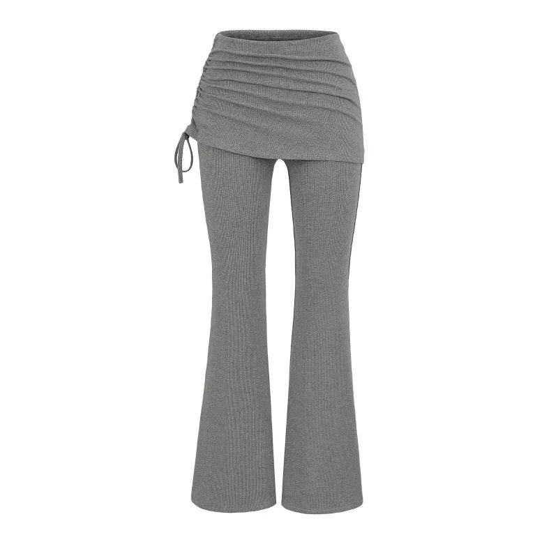 Sicily Ribbed Low Waist Flare Pants