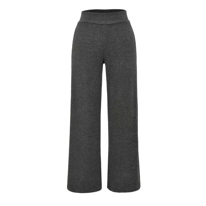 Striped High Waist Straight Pants