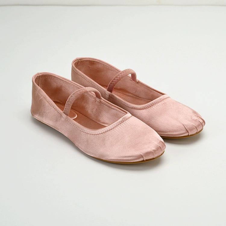 Satin Ballet Flat Mary Jane Shoes