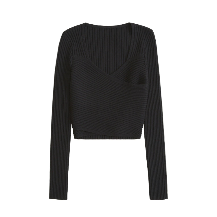 Autumn Slim Knit Crop Top