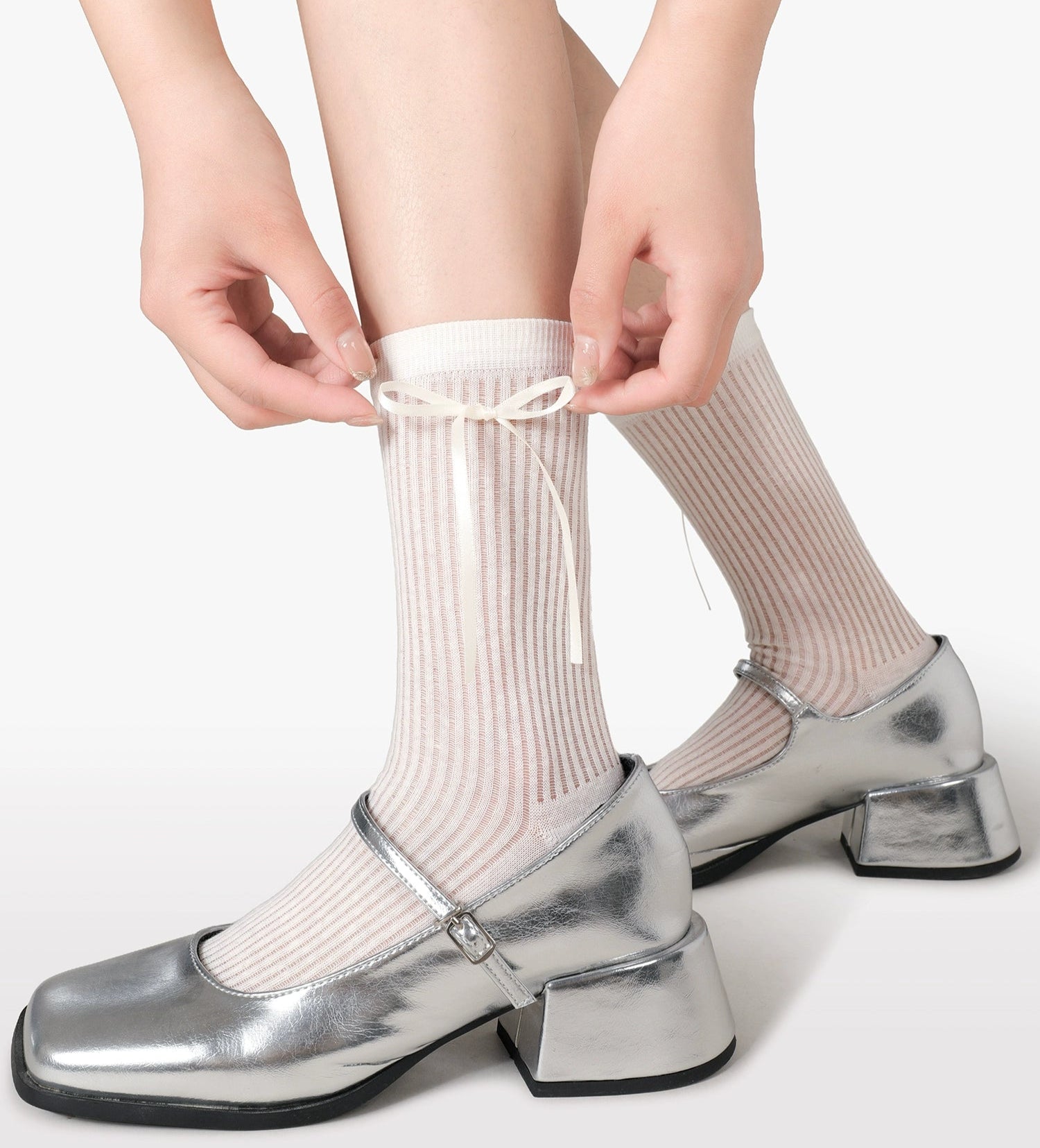 Balletcore Bow Cotton Socks