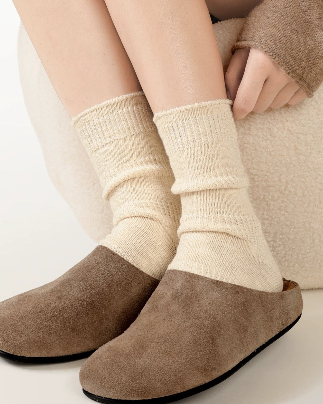 Retro Thick Knit Cotton Socks