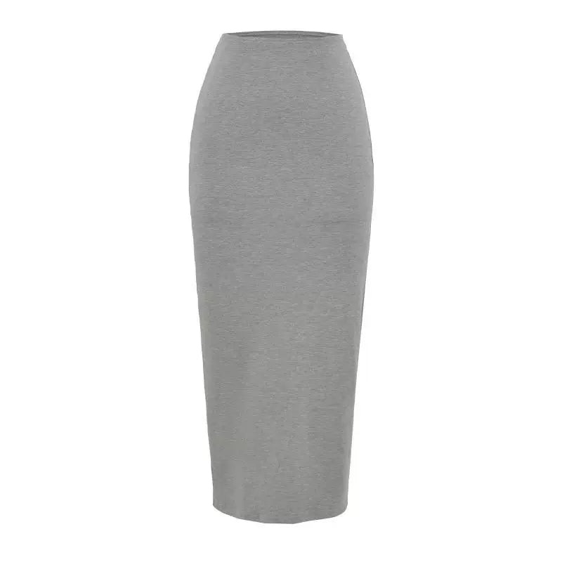 Sicily Slim Satin Midi Skirt